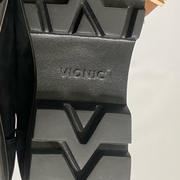 Vionic Teagan Lace Up Lug Sole Loafer Nubuck Leather Comfort Black 9.5 - Picture 10 of 14